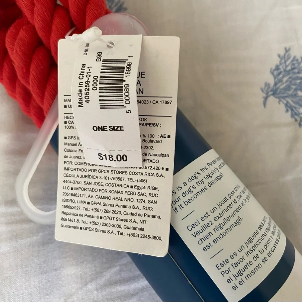 Pet Leash 100% cotton red old navy  5' LONG